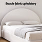 Orlena Bed Frame Gas Lift Strorage Beds Base Platform Boucle Fabric - Beige Queen