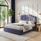 Faenza Bed Frame with Lift Up Storage and USB Ports - Grey Double
