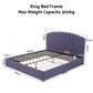 Faenza Bed Frame with Lift Up Storage and USB Ports - Grey King