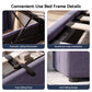 Faenza Bed Frame with Lift Up Storage and USB Ports - Grey King