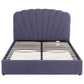 Faenza Bed Frame with Lift Up Storage and USB Ports - Grey Queen