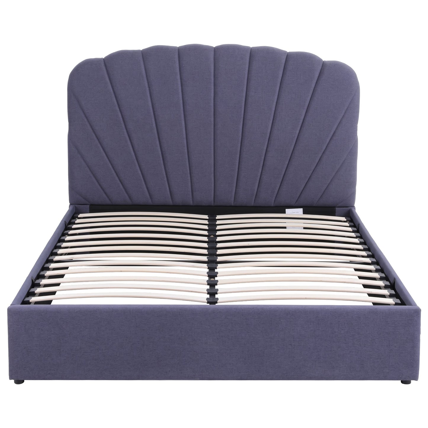 Faenza Bed Frame with Lift Up Storage and USB Ports - Grey Queen