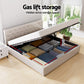 Samara Gas Lift Bed Frame - Beige King