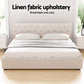 Samara Gas Lift Bed Frame - Beige King
