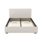 Samara Gas Lift Bed Frame - Beige Queen