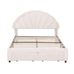 Casava Bed Frame Storage Charging Station Upholstered 3 Drawers LED - White Double