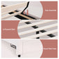 Casava Bed Frame Storage Charging Station Upholstered 3 Drawers LED - White Double