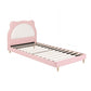Sierra Kids Bed Frame Cute Animal Upholstered - Pink King Single