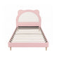 Sierra Kids Bed Frame Cute Animal Upholstered - Pink King Single