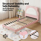 Sierra Kids Bed Frame Cute Animal Upholstered - Pink King Single