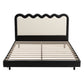 Ondine Bed Frame Floating Design with RGB LED and USB Charging - Black & Beige Queen