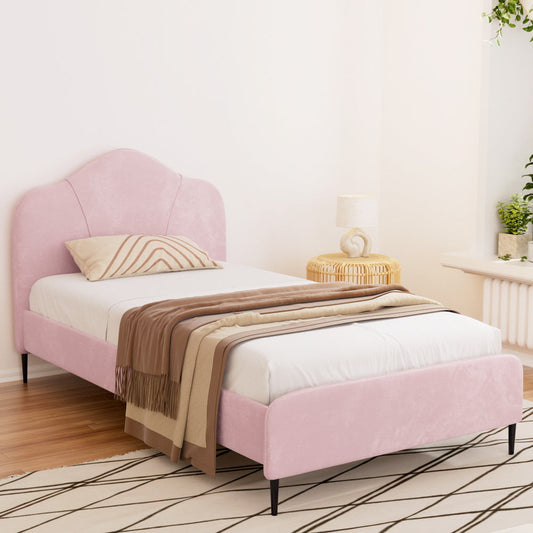 Morganite Bed & Mattress Package with 32cm Mattress - Pink King Single