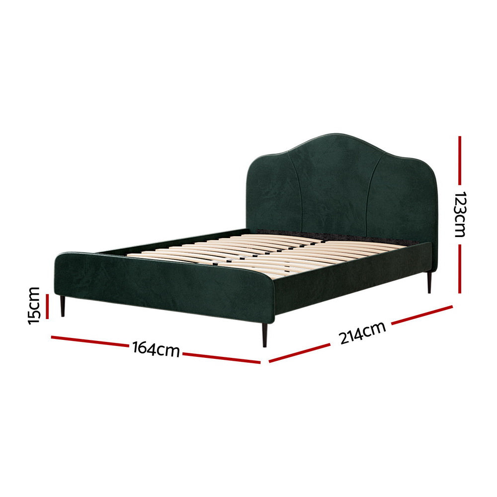 Morganite Bed & Mattress Package with 32cm Mattress - Green Queen