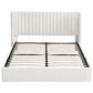Alora Bed Frame with Gaslift Storage USB Type-C Charging Ports Velvet Upholstery - White King