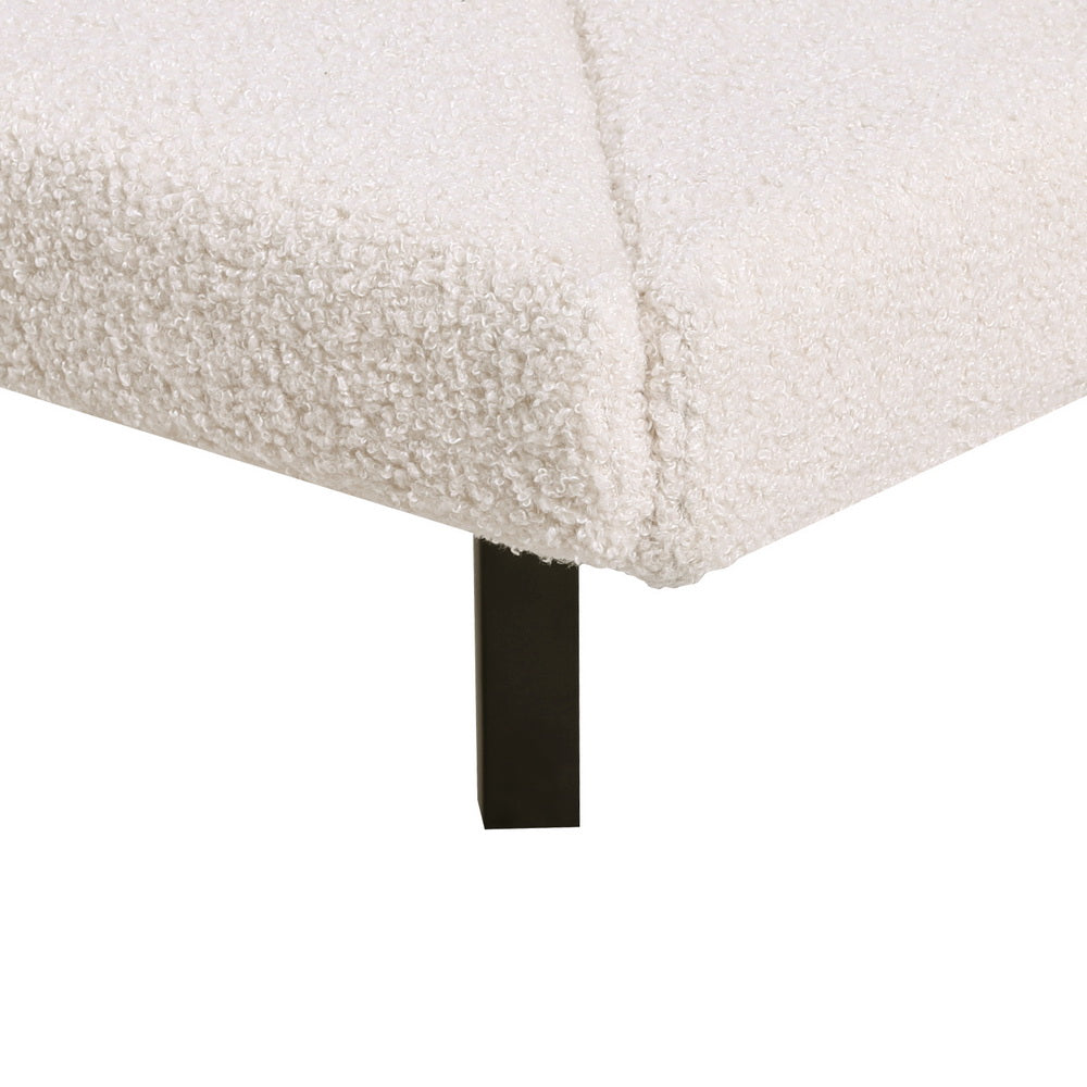 Kinsley Bed Frame Bouclé - Beige Single