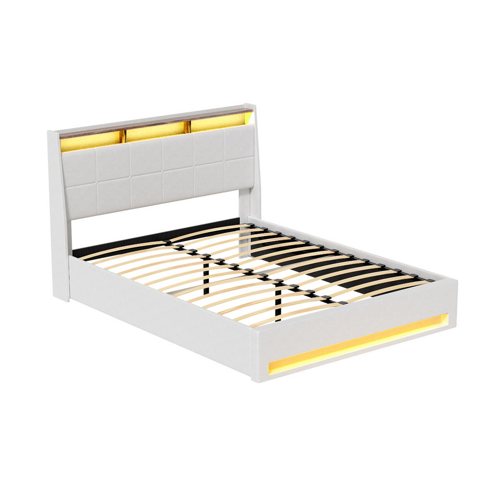 Charoite Bed & Mattress Package with 27cm Mattress - White Double