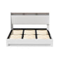Viera Bed Frame Gas Lift LED Beds Base Platform White PVC Leather Storage Headboard - White King