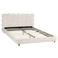 Cozya Bed Frame Cloud Headboard Boucle Fabric Platform Base - White Double