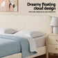 Cozya Bed Frame Cloud Headboard Boucle Fabric Platform Base - White Double