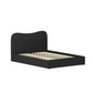 Naida Bed Frame Bouclé - Black Double