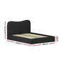 Naida Bed Frame Bouclé - Black Double