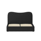 Naida Bed Frame Bouclé - Black Double