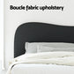 Naida Bed Frame Bouclé - Black Double