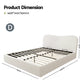 Dormica Bed Frame with Gaslift Storage Wooden Platform Base - White Double