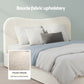 Dormica Bed Frame with Gaslift Storage Wooden Platform Base - White Queen
