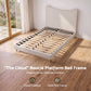 Nola Bed Frame with Boucle Headboard - Beige Double