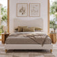 Nola Bed Frame with Boucle Headboard - Beige Double