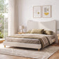 Nola Bed Frame with Boucle Headboard - Beige King