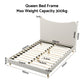 Nola Bed Frame with Boucle Headboard - Beige Queen