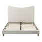 Nola Bed Frame with Boucle Headboard - Beige Queen