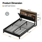 Andalus Bed & Mattress Package with 32cm Mattress - Black Queen