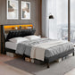 Andalus Bed & Mattress Package with 34cm Mattress - Black Queen