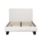 Sean Bed Frame Fabric Bouclé Platform Wooden - White King Single