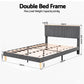 Howlite Bed & Mattress Package with 27cm Mattress - Grey Double