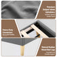 Briar Bed Frame Upholstered Adjustable Headboard LED- Grey Double