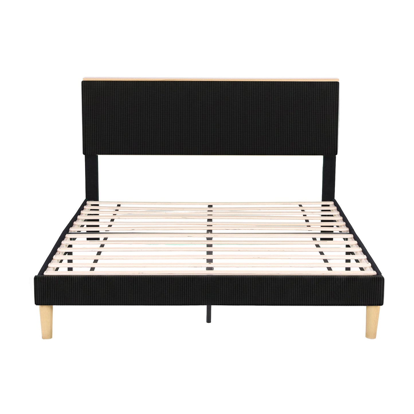 Howlite Bed & Mattress Package with 32cm Mattress - Black Queen