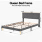 Howlite Bed & Mattress Package with 34cm Mattress - Grey Queen