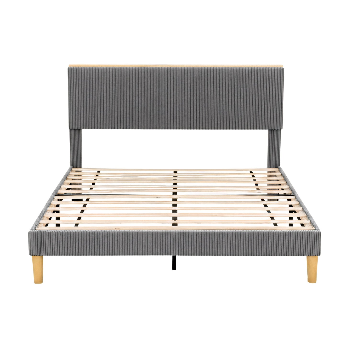 Howlite Bed & Mattress Package with 27cm Mattress - Grey Queen