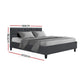 Jadeite Bed & Mattress Package with 22cm Mattress - Charcoal Double