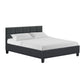 Jadeite Bed & Mattress Package with 34cm Mattress - Charcoal Queen