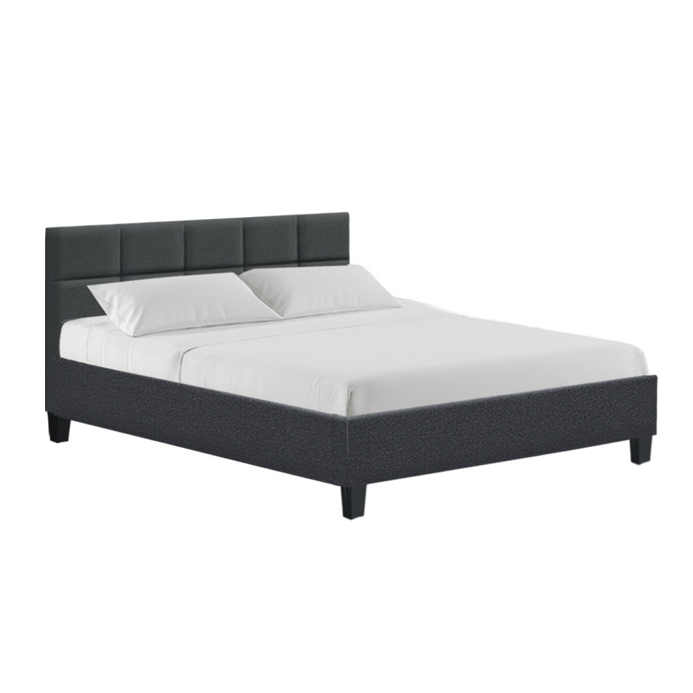 Jadeite Bed & Mattress Package with 34cm Mattress - Charcoal Queen