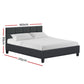 Berlin Fabric Bed Frame - Charcoal Queen