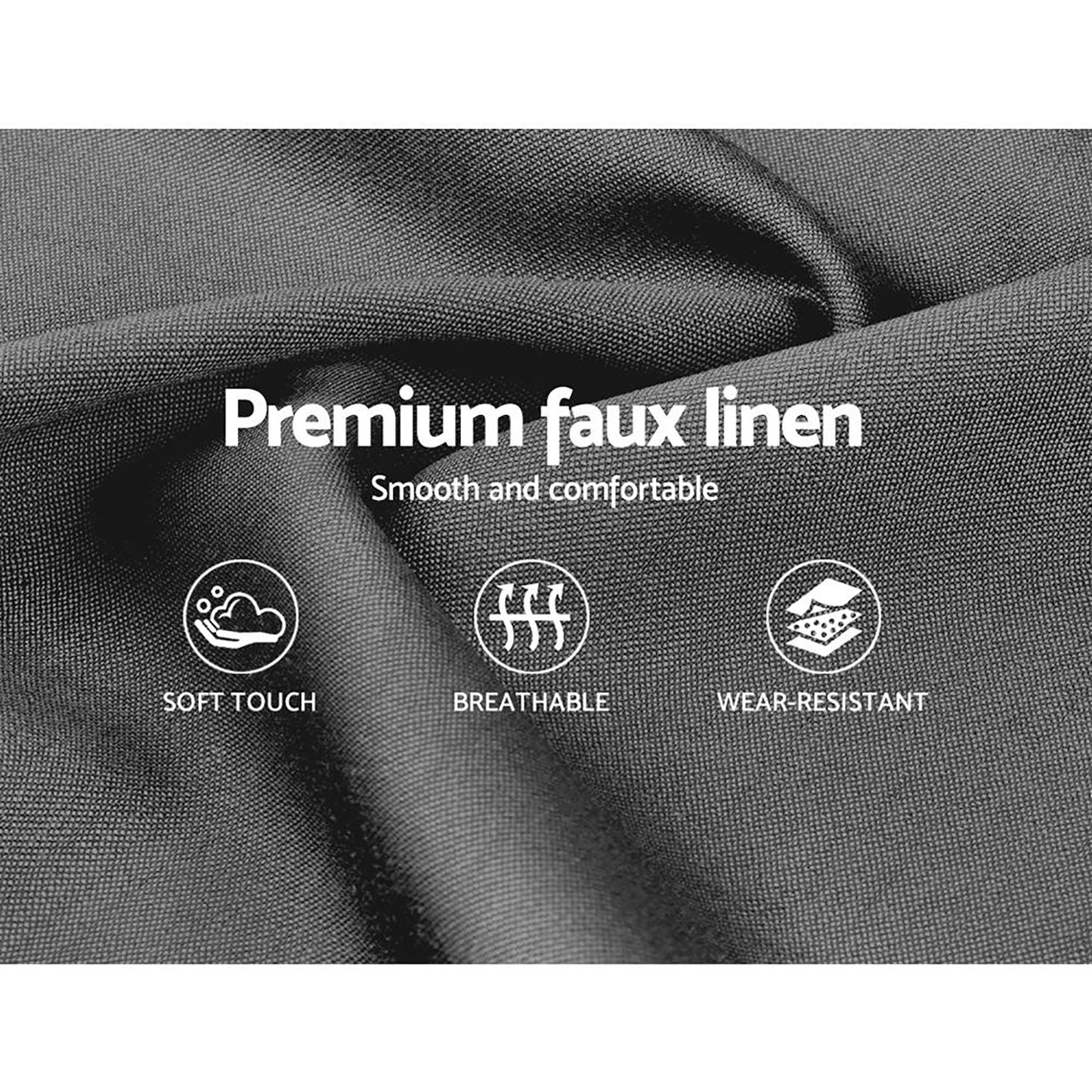 Berlin Bed Frame Fabric - Grey Queen