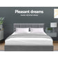 Berlin Bed Frame Fabric - Grey Queen