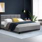Pumice 24cm Bed & Mattress Package - Grey Queen