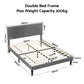 Kallie Bed Frame with Adjustable Headboard - Grey Double